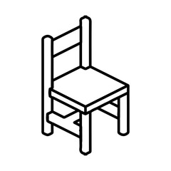 chair icon simple flat vector logo