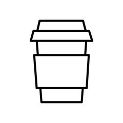 coffe cup icon simple flat vector logo