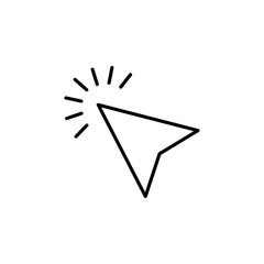 click icon simple flat vector logo