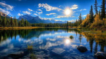 Obraz premium reflection in the mountains