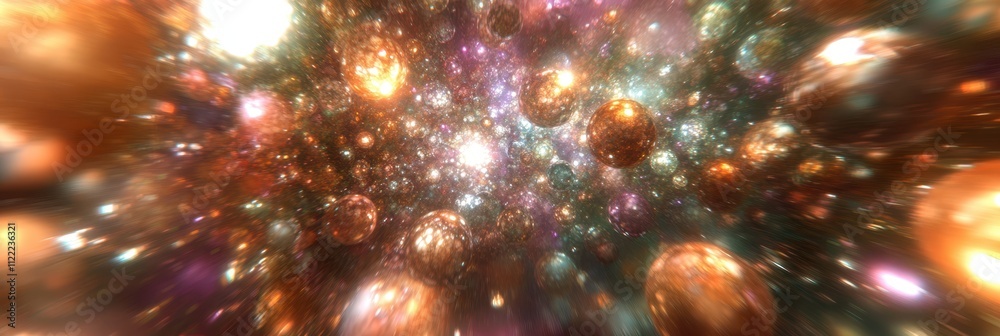 Poster vibrant thoughts intertwine in a kaleidoscopic mindscape bursting with color and energy