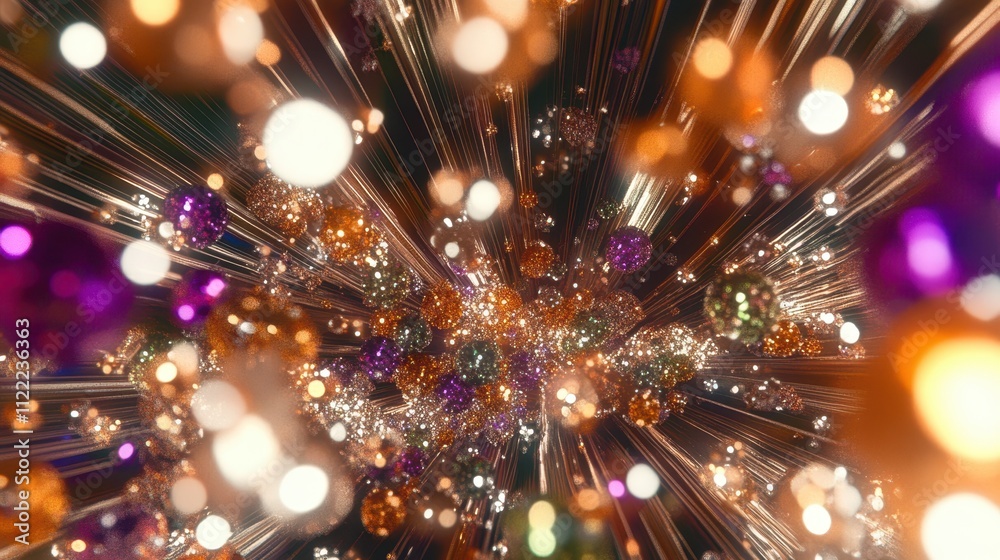Poster Vibrant Kaleidoscopic Mindscape Where Thoughts Burst in a Mesmerizing Multicolored Display