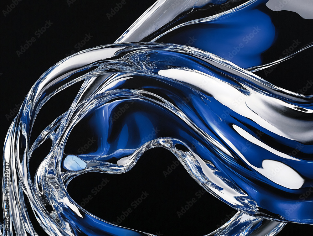 Poster stunning abstract representation of flowing water captures the essence of fluidity and motion in art