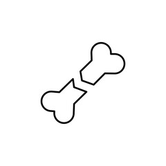 bone break icon sign and symbol