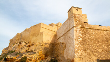 Gozo (Għawdex) Island Victoria massive fortification St. Johns Bastion Citadel (Cittadella) Malta