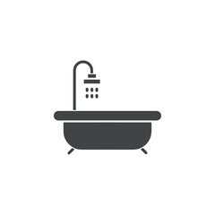 bath tub icon set vector art