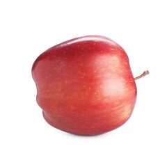 One fresh red apple isolated on white