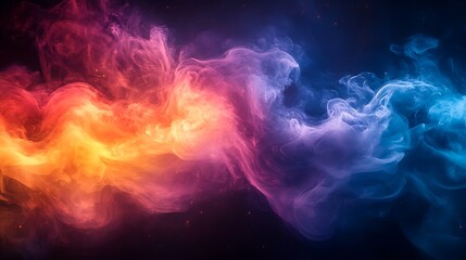 Obraz premium Colorful swirling smoke patterns radiant artistic vibrant display image