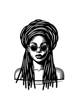 Rasta woman vector