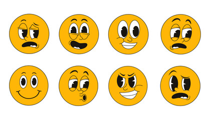 Retro Emoji Stiker SET