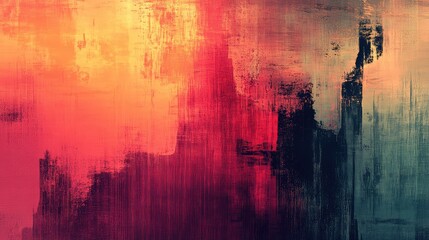 Obraz premium Abstract Distorted Glitch Art Texture with Noise and Faded Colors