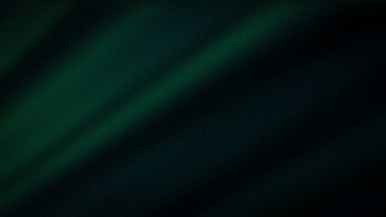 Obraz premium Dark abstract 4K gradient featuring deep green and black hues with subtle diagonal waves and a grainy texture. Ideal for moody backgrounds, banners, and templates