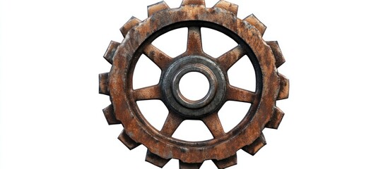 Fototapeta premium Rusty old cog wheel, 
