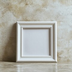 Minimalist White Picture Frame in Modern Setting