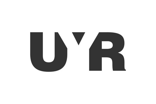 UYR logo design. Initial letter U Y R bold font style for tech startups, consulting, corporate branding. Creative company name, headlines typography identity, trendy logotype.
