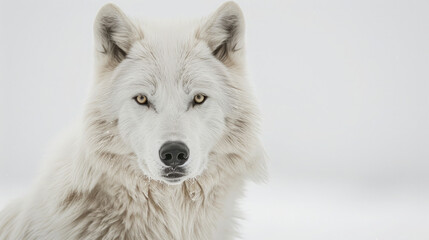 Fototapeta premium portrait of a white wolf