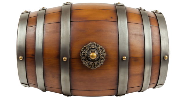 old wooden barrel isolated