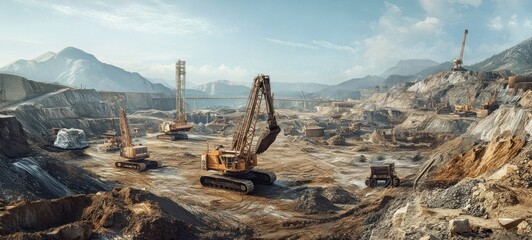 Massive Mining Operation in Mountainous Terrain