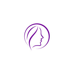 woman face vector logo designs