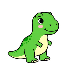 Fototapeta premium cute cartoon shaped dinosaur