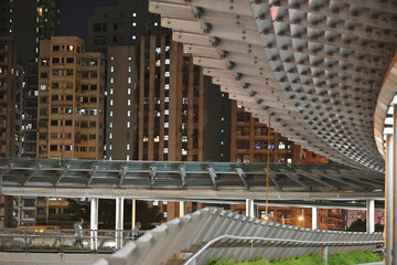幾何学的な香港の夜景