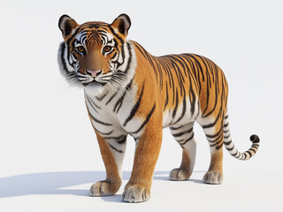 Obraz premium Full body tiger on white background