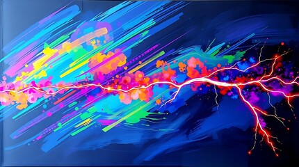 Lightning, electric energy, bright yellow flashes, dynamic movement, abstract background, power concept, glowing lines, dramatic light, striking visual, vibrant electric effects