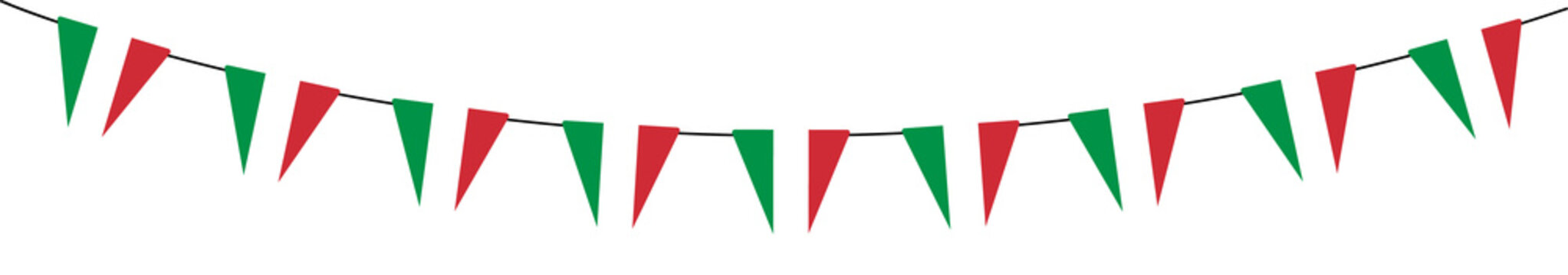 Italy bunting garland, string of triangular flags, italian pennants