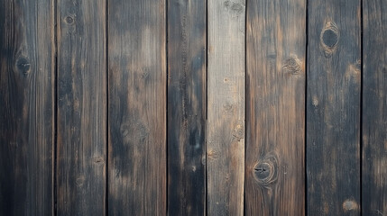 Obraz premium Background, rustic wooden board with rough texture, dark stained wood