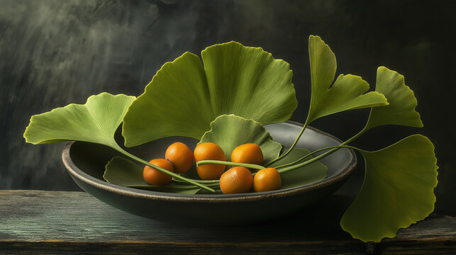 Studio Shot of Ginkgo Nut - Ancient Superfood in Perfect Focus