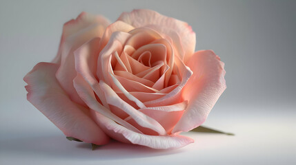 Soft Pink Rose Close-Up: A Realistic Flower Illustration