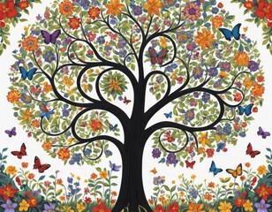 Obraz premium tree with flowers