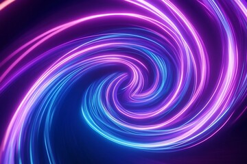 Obraz premium Mesmerizing Neon Swirls of Dynamic Light and Color in a Futuristic Dreamlike Composition