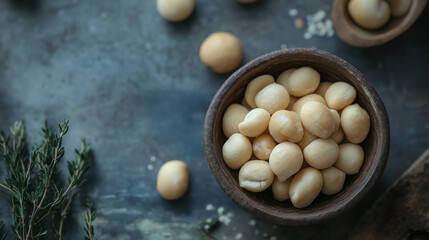 Studio Shot of Macadamia Nuts - Premium and Nutritious Snack