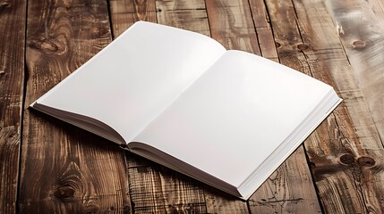 Fototapeta premium Blank catalog, magazines and book mock up on wood background.