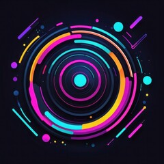 Obraz premium Neon Highlights on Dark Aesthetic Backgrounds 