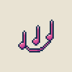 Fototapeta premium this is music note icon in pixel art, this item good for presentations,stickers, icons, t shirt design,game asset,logo and your project.