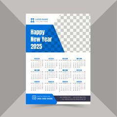 wall calendar design template 2025