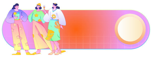 Obraz premium 3.12 International Women's Day professional women flat character vector concept operation hand drawn illustration 