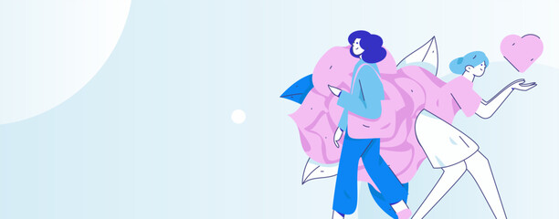 Obraz premium 3.12 International Women's Day professional women flat character vector concept operation hand drawn illustration 