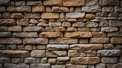 Fototapeta premium Old Stone and Brick Texture Abstract Wall Pattern in Architectural Construction