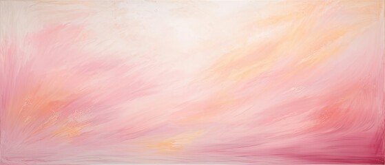 Fototapeta premium Abstract Pastel Colors with Pink and Peach Brushstrokes, Dreamy Atmosphere