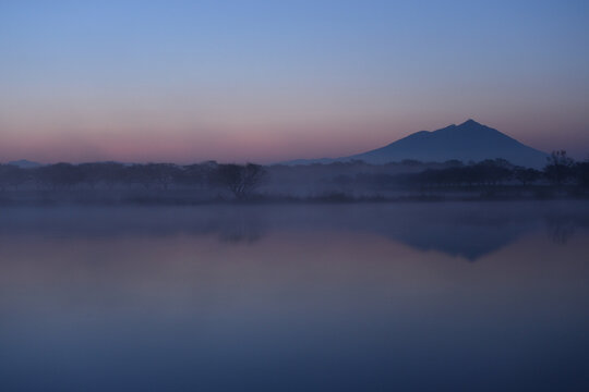 Mt. Tsukuba from Chikusei, Ibaraki, Japan