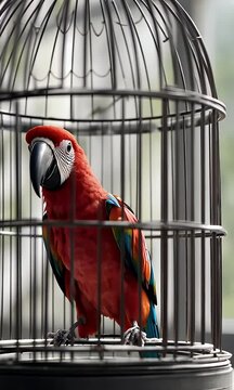 exotic created birdcage home silhouette 4k design video nature domestic white natural wildlife canary care pet gaol parrot parakeet aviary mixture freedom olated bird tropical cage yellow wing