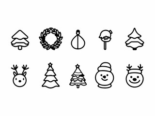 Fototapeta premium Hand drawn christmas element collection