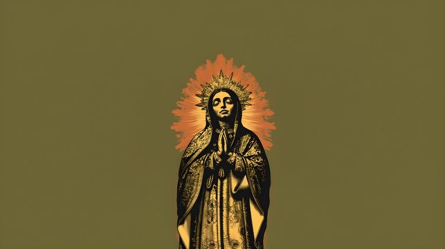 LADY OF GUADALUPE. ILLUSTRATION CONCEPT	