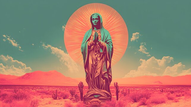 LADY OF GUADALUPE. ILLUSTRATION CONCEPT	