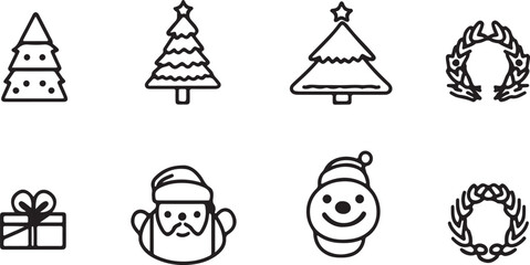 Fototapeta premium Hand drawn christmas element collection