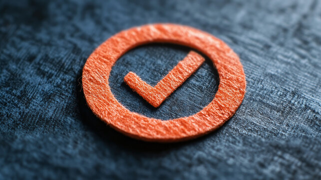 Checkmark ok symbol for quality assurance, business approve icon, acceptance and verified mark, certificate control guarantee, tick sign for successful test completion.