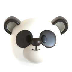 panda cute head 3d icon illustration © miber duwur